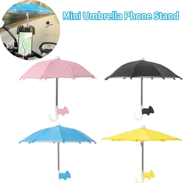 Mini support de téléphone parapluie support étanche universel pour Smartphones Mini pare-soleil coupe-vent support pour téléphone portable – Image 2