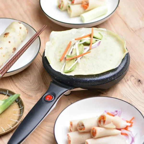 Crêpière petit déjeuner Pizza Machine crêpes poêle gâteau plaque antiadhésive chinois printemps rouleau outils de cuisson ue – Image 4