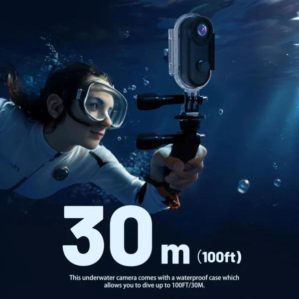Caméra d'action étanche 4K 128GB UHD POV caméra Vloging téléphone intelligent magnétique WI-FI caméra corporelle – Image 6