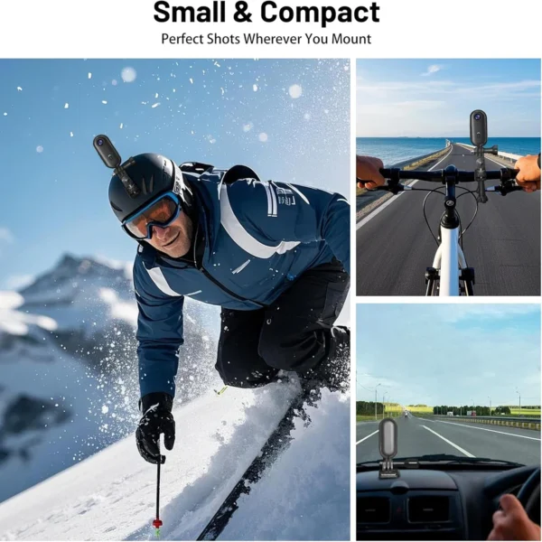 Caméra d'action étanche 4K 128GB UHD POV caméra Vloging téléphone intelligent magnétique WI-FI caméra corporelle – Image 4