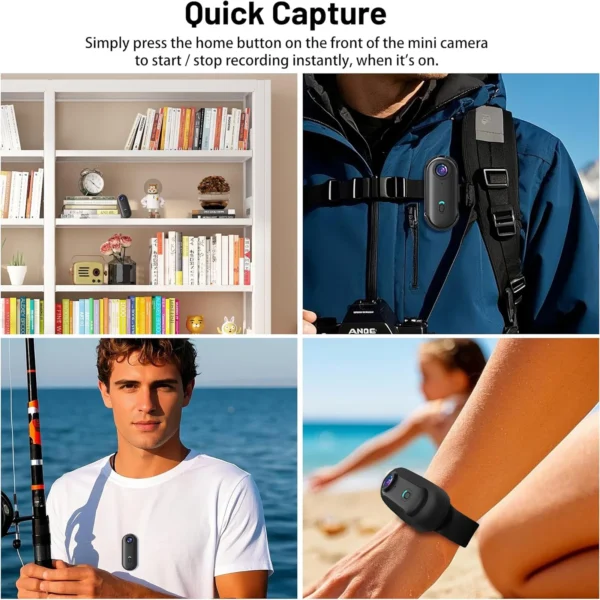 Caméra d'action étanche 4K 128GB UHD POV caméra Vloging téléphone intelligent magnétique WI-FI caméra corporelle – Image 5